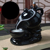 Maxbell Ceramic Incense Smoke Cone Burner Backflow Censer Tower Blessing