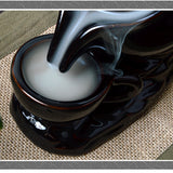 Maxbell Ceramic Incense Smoke Cone Burner Backflow Censer Tower Blessing