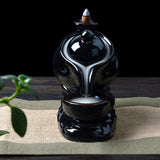 Maxbell Ceramic Incense Smoke Cone Burner Backflow Censer Tower Blessing