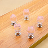 Maxbell Pink Rose Crystal Cabinet Door Drawer Waredrobe Handle Hardware Knob 20mm