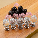 Maxbell Pink Rose Crystal Cabinet Door Drawer Waredrobe Handle Hardware Knob 20mm