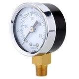 Maxbell Mini Dial Pressure Gauge Manometer for Water Air Oil Black 0-30psi 0-2bar