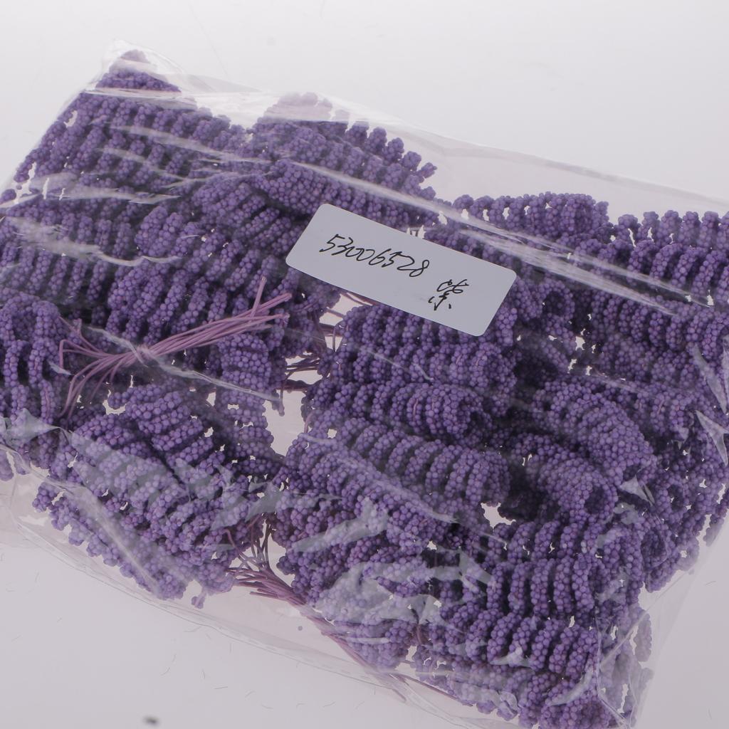 Maxbell 144 Heads Artificial PE Flower String Shape Plant Wedding Party Decor Purple