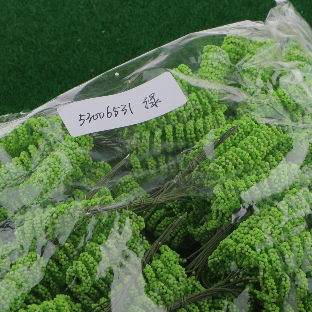 Maxbell 144 Heads Artificial PE Flower String Shape Plant Wedding Party Decor Green