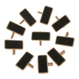 Maxbell 10Pcs Miniature Figurine Landscape Garden Craft Short Blackboard Decor-BLK