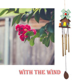 Maxbell Windmill Amazing Fengshui Lucky Wind Chime Church Bell Hanging Decor 4 Tubes