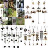 Maxbell Heart Decor Windchimes Wind Chime Metal 8 Tubes Hanging Ornament Garden Home