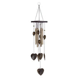 Maxbell Heart Decor Windchimes Wind Chime Metal 8 Tubes Hanging Ornament Garden Home