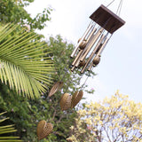 Maxbell Heart Decor Windchimes Wind Chime Metal 8 Tubes Hanging Ornament Garden Home