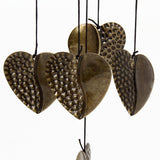 Maxbell Heart Decor Windchimes Wind Chime Metal 8 Tubes Hanging Ornament Garden Home