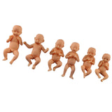 Maxbell Reborn Baby Little Boy Small Dolls Realistic Lifelike Full Body Newborn Doll Set of 6