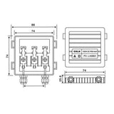 Maxbell Photovoltaic Solar Junction Box PV Connecting Box with 2 Diodes 50W-170W 6A