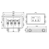 Maxbell Solar Junction Box / Connecting Box PV Connector with 3 Diodes for Solar Panel 100-180W 6A
