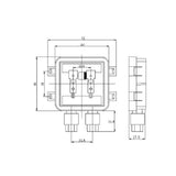 Maxbell Solar Junction Box PV/Photovoltaic Connecting Box with 1 Diode Solar Panel 30W-80W 6A