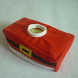 Maxbell Red Flannelette Christmas Rectangle Tissue Holder Home Hotel Office Decor