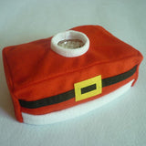 Maxbell Red Flannelette Christmas Rectangle Tissue Holder Home Hotel Office Decor