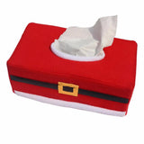 Maxbell Red Flannelette Christmas Rectangle Tissue Holder Home Hotel Office Decor