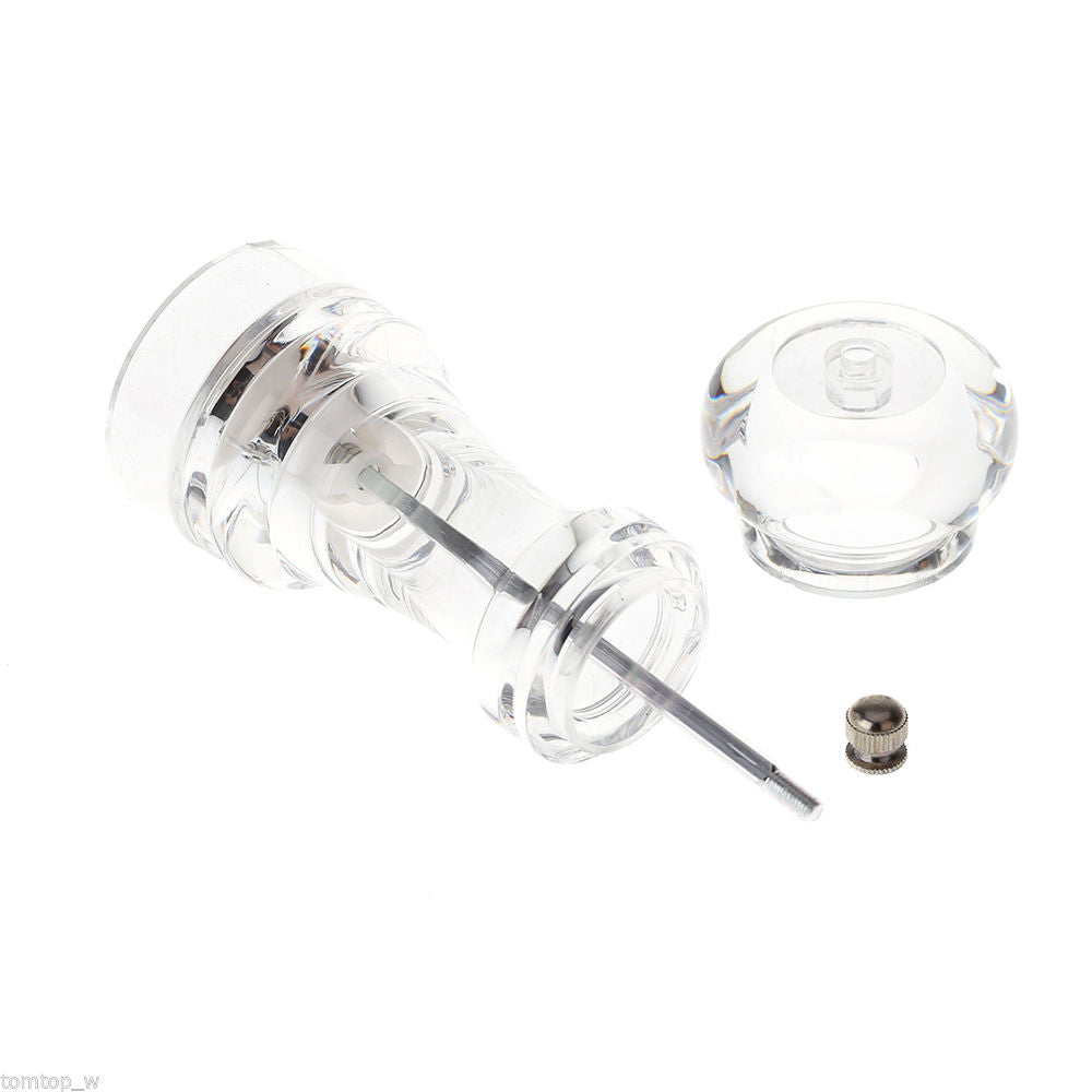 Maxbell  Stainless Steel & Clear Acrylic Salt and Pepper Mill Grinder Adjustable 5In