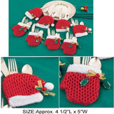 Maxbell 8pcs Xmas Gloves and Hats Sleeve Tableware Silverware Pouch Cutlery Holder