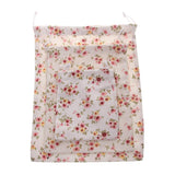 Maxbell Linen Travel Bag Jewelry Makeup Storage Pouch Drawstring Bag Pink Floral