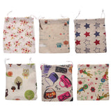 Maxbell Cotton Linen Socks Bag Cosmetic Pouch Organizer Drawstring Bag Holder Eiffel