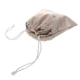 Maxbell Cotton Linen Socks Bag Cosmetic Pouch Organizer Drawstring Bag Holder Eiffel