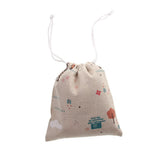 Maxbell Cotton Linen Socks Bag Cosmetic Pouch Organizer Drawstring Bag Holder Eiffel