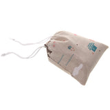 Maxbell Cotton Linen Socks Bag Cosmetic Pouch Organizer Drawstring Bag Holder Eiffel