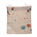 Maxbell Cotton Linen Socks Bag Cosmetic Pouch Organizer Drawstring Bag Holder Eiffel