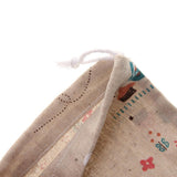 Maxbell Cotton Linen Socks Bag Cosmetic Pouch Organizer Drawstring Bag Holder Eiffel