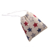 Maxbell Linen Travel Bag Jewelry Makeup Storage Pouch Drawstring Holder Bag Star