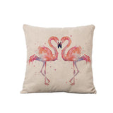 Maxbell Vintage Cotton Linen Throw Pillow Case Cushion Cover Sofa Decor Flamingo #1