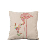 Maxbell Vintage Cotton Linen Throw Pillow Case Cushion Cover Sofa Decor Flamingo #3