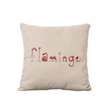 Maxbell Vintage Cotton Linen Throw Pillow Case Cushion Cover Sofa Decor Flamingo #4