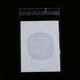 Maxbell 100xCellophane Seal Bag Self-Adhesive Thank you Cookie Candy Gift Wrapping