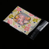 Maxbell 100xCellophane Seal Bag Self-Adhesive Thank you Cookie Candy Gift Wrapping