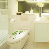 DIY Toilet Seat Wall Sticker Lutus & Fish Vinyl Art Bathroom Decorative Decals