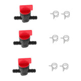 Maxbell 3pcs Fuel Gas Hose Inline straight Cut Shut On Off Valve for Riding Mower