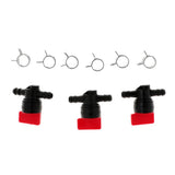 Maxbell 3pcs Fuel Gas Hose Inline straight Cut Shut On Off Valve for Riding Mower