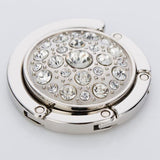 Maxbell Round Portable Foldable Purse Bag Rhinestone Hanger Handbag Hook Holder