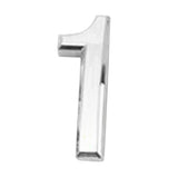 Maxbell Silver Plastic Self-Adhesive House Hotel Door Number  Sticky Numeric Digit 1