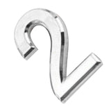 Silver Plastic Self-Adhesive House Hotel Door Number Sticky Numeric Digit 2