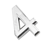 Maxbell Silver Plastic Self-Adhesive House Hotel Door Number  Sticky Numeric Digit 4