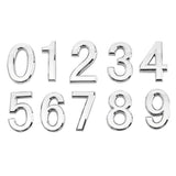 Maxbell Silver Plastic Self-Adhesive House Hotel Door Number  Sticky Numeric Digit 4