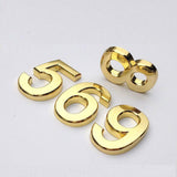 Golden Plastic Self-Adhesive House Hotel Door Number Sticky Numeric Digit 0