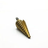 Maxbell Titanium Coated HSS Step Drill 4-22MM Hex Shank 1/4 Hole Cutter Drilling Tool
