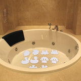 Maxbell 10Pcs Cartoon Safety Bath Tub Treads Non Slip Applique Stickers Bathroom Mat