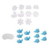 Maxbell 10Pcs Round Safety Bath Tub Treads Non Slip Applique Stickers Bathroom Mat