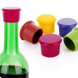 Maxbell  Portable Silicone Wine Beer Cover Bottle Cap Lid Beverage Stopper Kitchen Bar Use Tools Accessory Red
