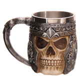Maxbell Striking Warrior Tankard Viking Skull Beer Mug Drinkware Vessel 301-400ml
